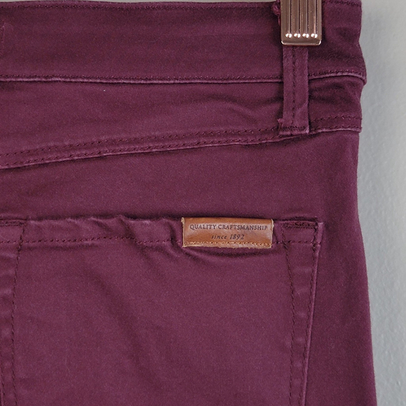 Abercrombie & Fitch Mid Rise Super Skinny Burgundy Jegging Stretch Jeans 24 AF - Picture 8 of 12